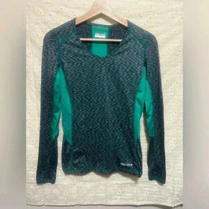 Marmot Women's Activewear Long Sleeve Top, Size XS, Teal, Perfect Condition